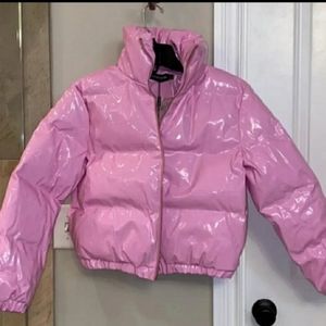 Pink Vinyl Puffer 
